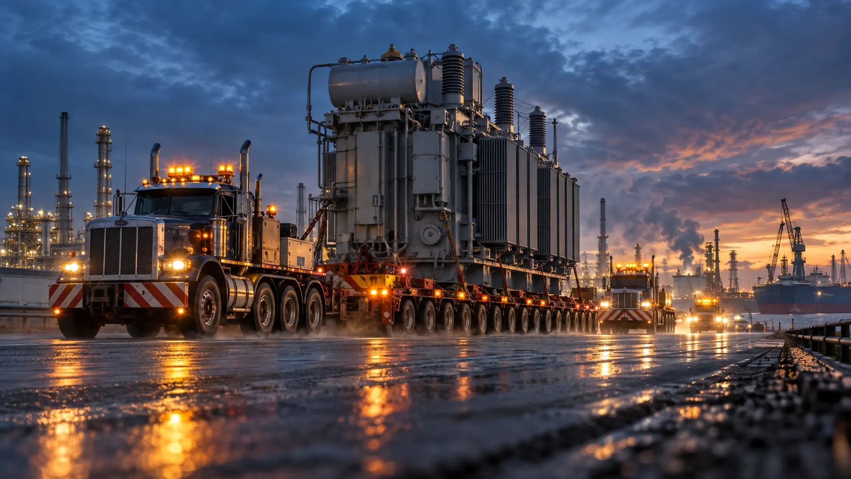 Heavy haul cargo prepared at its origin